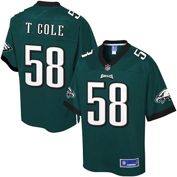 Pro Line Men's Philadelphia Eagles #58 Trent Cole Team Color Jersey