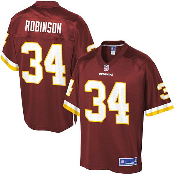 Pro Line Men's Washington Redskins #34 Trenton Robinson Team Color Jersey