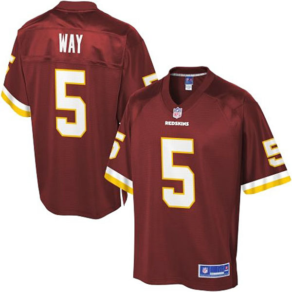 Pro Line Mens Washington Redskins #5 Tress Way Team Color Jersey