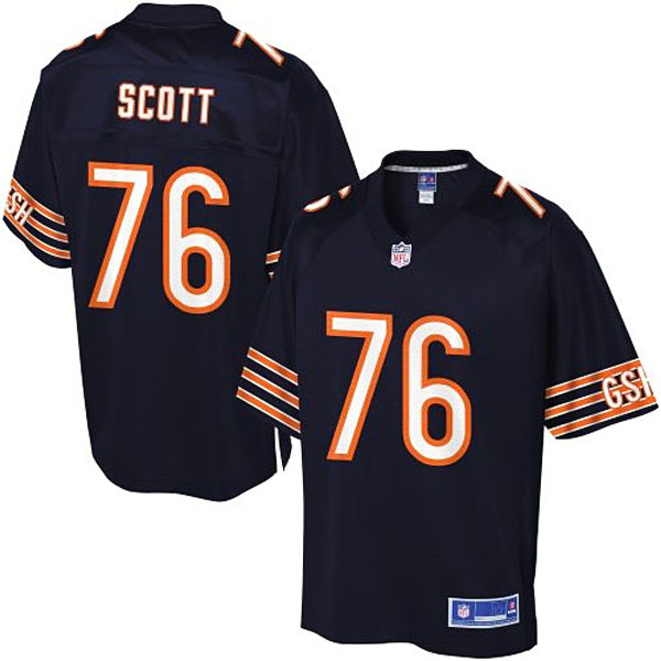 Pro Line Mens Chicago Bears #76 Trevor Scott Team Color Jersey