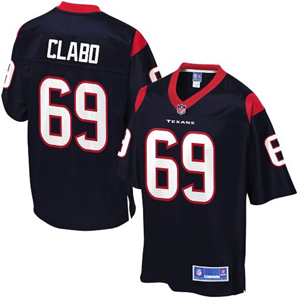 Pro Line Mens Houston Texans #69 Tyson Clabo Team Color Jersey