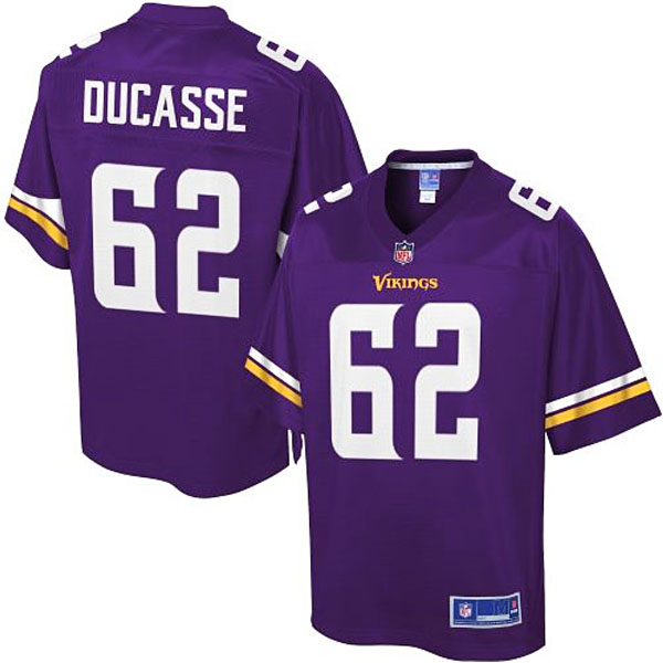 Pro Line Mens Minnesota Vikings #62 Vladimir Ducasse Team Color Jersey