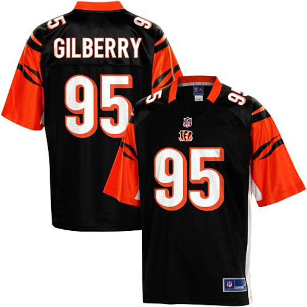 Pro Line Men's Cincinnati Bengals #95 Wallace Gilberry Team Color Jersey