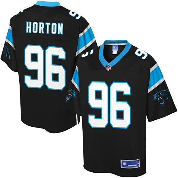 Pro Line Men's Carolina Panthers #96 Wes Horton Team Color Jersey