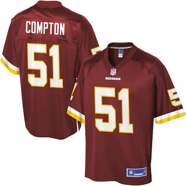 Pro Line Mens Washington Redskins #51 Will Compton Team Color Jersey