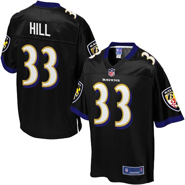 Pro Line Mens Baltimore Ravens #33 Will Hill Alternate Jersey