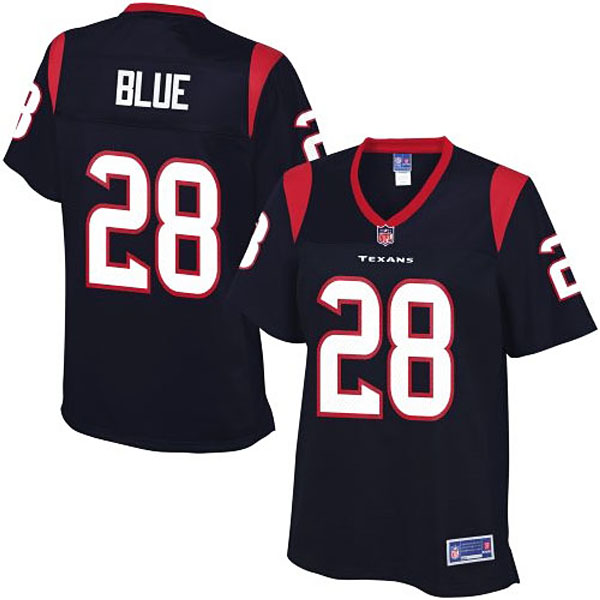 Pro Line Womens Houston Texans #28 Alfred Blue Team Color Jersey