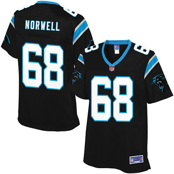 Pro Line Womens Carolina Panthers #68 Andrew Norwell Team Color Jersey