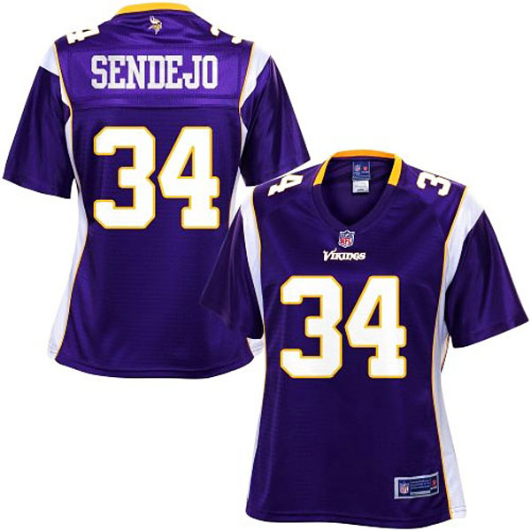 Pro Line Women's Minnesota Vikings #34 Andrew Sendejo Team Color Jersey