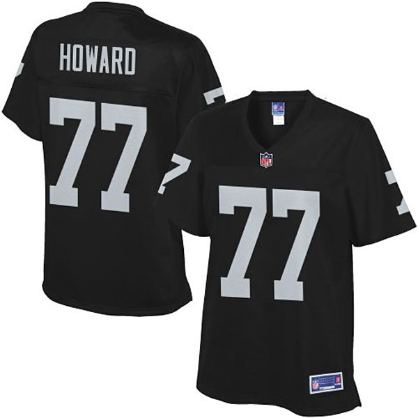 Pro Line Womens Oakland Raiders #77 Austin Howard Team Color Jersey