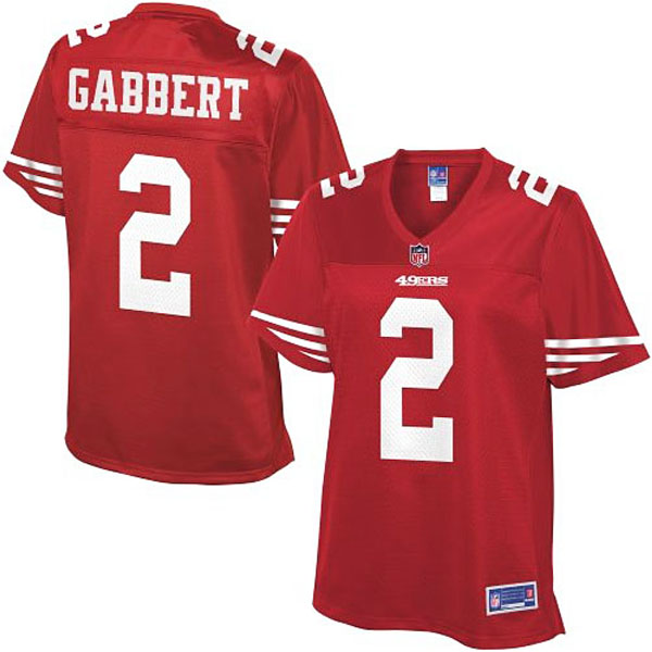 Pro Line Women's San Francisco 49ers #2 Blaine Gabbert Team Color Game Jersey