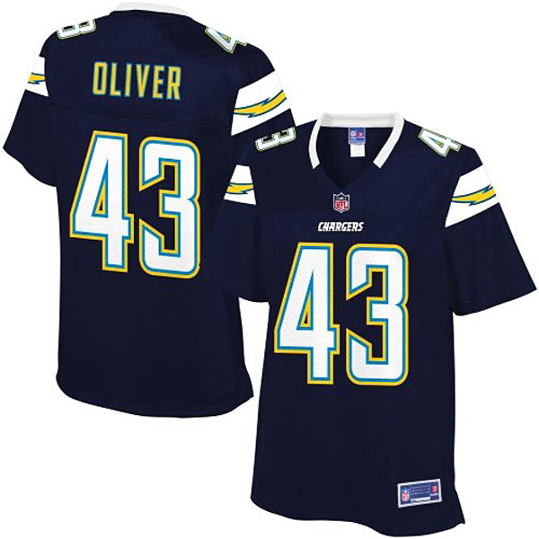 Pro Line Womens San Diego Chargers #43 Branden Oliver Team Color Jersey