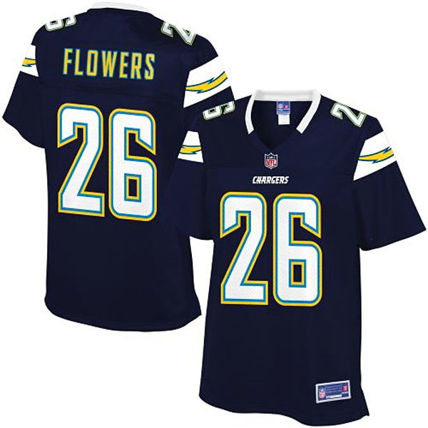 Pro Line Womens San Diego Chargers #26 Brandon Flowers Team Color Jersey