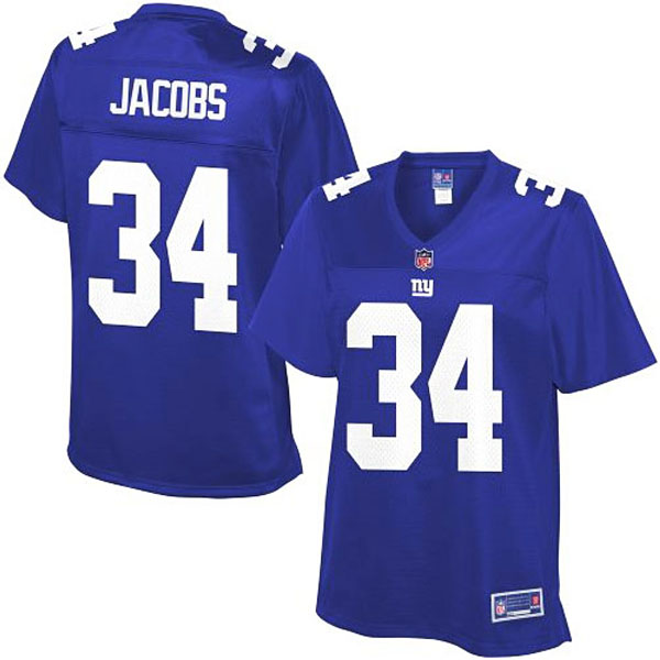 Pro Line Women's New York Giants #34 Brandon Jacobs Team Color Jersey