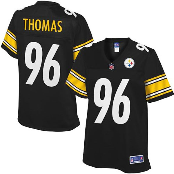 Pro Line Womens Pittsburgh Steelers #96 Cam Thomas Team Color Jersey