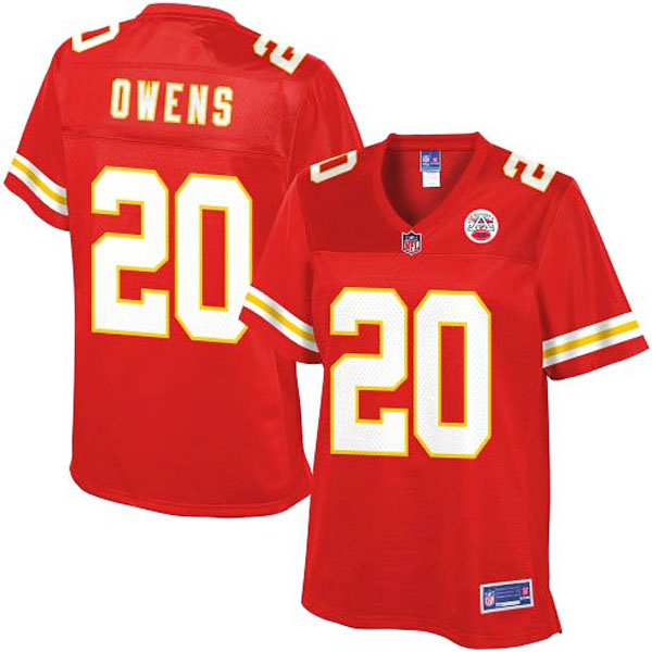 Pro Line Womens Kansas City Chiefs #20 Chris Owens Team Color Jersey