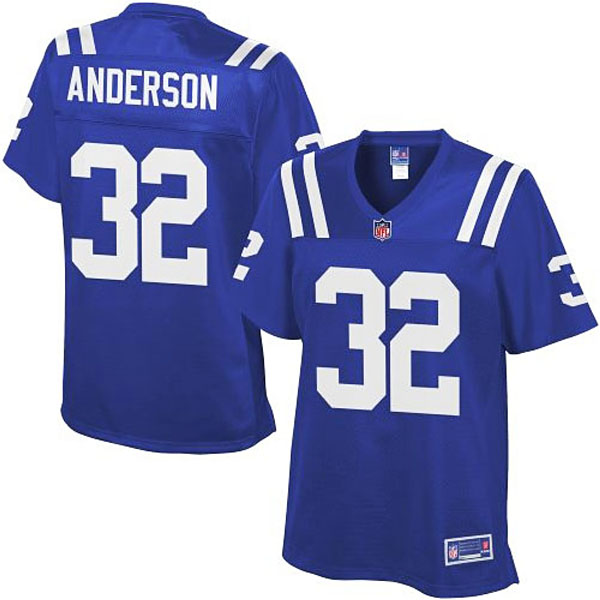 Pro Line Womens Indianapolis Colts #32 Colt Anderson Team Color Jersey