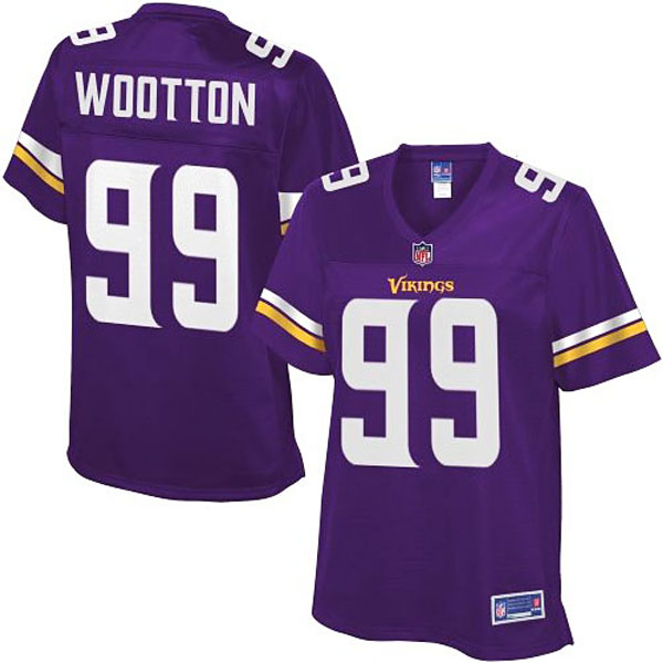 Pro Line Womens Minnesota Vikings #99 Corey Wootton Team Color Jersey