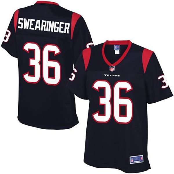 Pro Line Women's Houston Texans #36 D.J. Swearinger Team Color Jersey