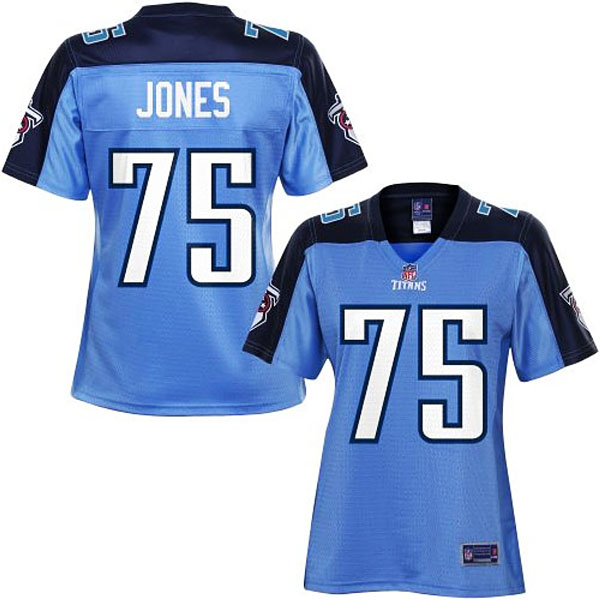 Pro Line Women's Tennessee Titans #75 DaQuan Jones Team Color Jersey