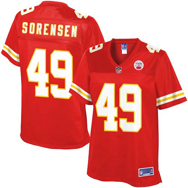 Pro Line Womens Kansas City Chiefs #49 Daniel Sorensen Team Color Jersey