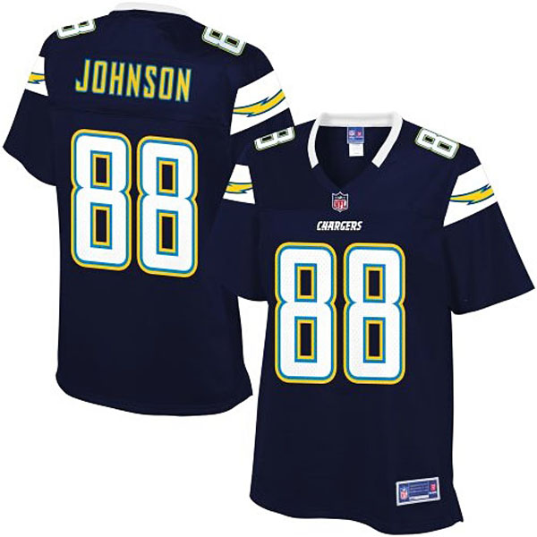 Pro Line Womens San Diego Chargers #88 David Johnson Team Color Jersey