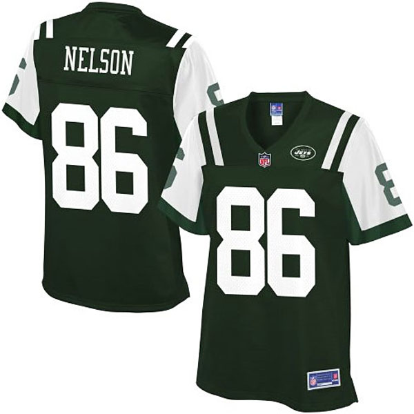 Pro Line Women's New York Jets #86 David Nelson Team Color Jersey