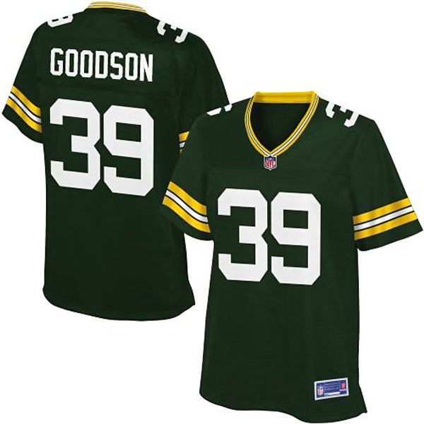 Pro Line Womens Green Bay Packers #39 Demetri Goodson Team Color Jersey