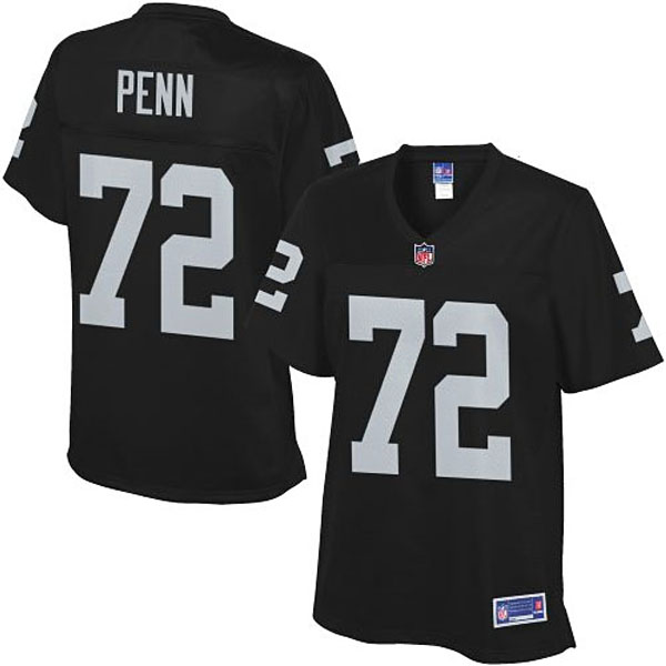 Pro Line Womens Oakland Raiders #72 Donald Penn Team Color Jersey