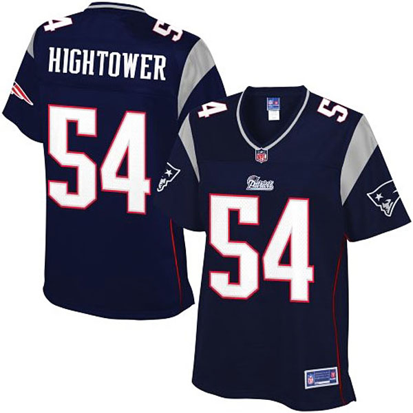 Pro Line Women's New England Patriots #54 Dont'a Hightower Team Color Jersey - Navy Blue