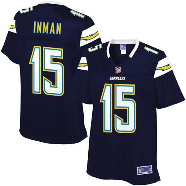 Pro Line Womens San Diego Chargers #15 Dontrelle Inman Team Color Jersey