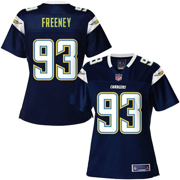 Pro Line Women's San Diego Chargers #93 Dwight Freeney Team Color Jersey