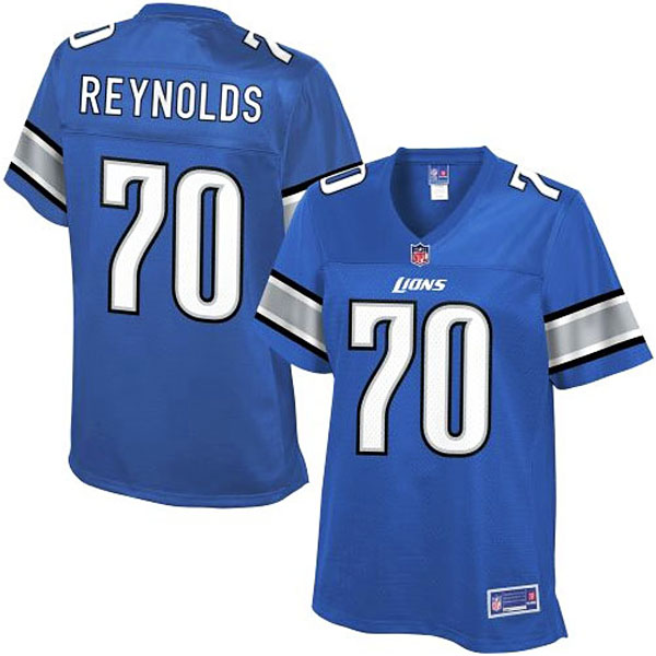 Pro Line Womens Detroit Lions #70 Garrett Reynolds Team Color Jersey