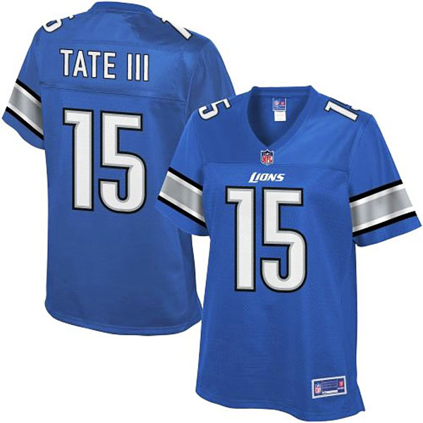 Pro Line Women's Detroit Lions #15 Golden Tate III Team Color Jersey