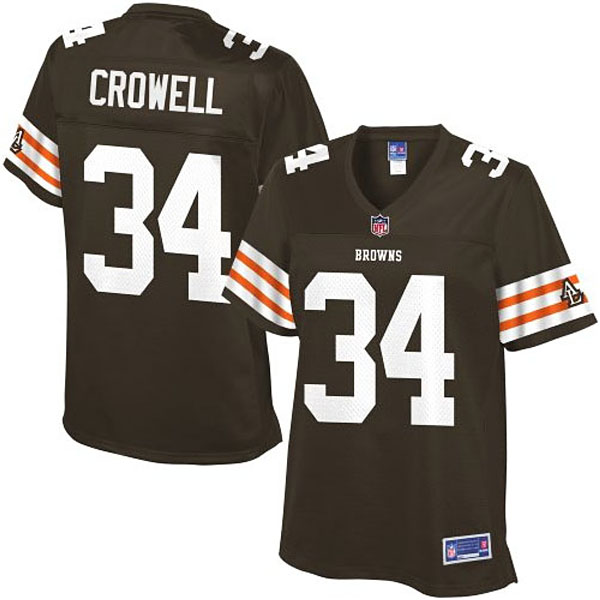 Pro Line Womens Cleveland Browns #34 Isaiah Crowell Team Color Jersey