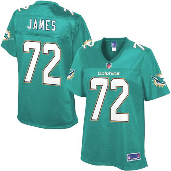 Pro Line Women's Miami Dolphins #72 Ja'Wuan James Team Color Jersey