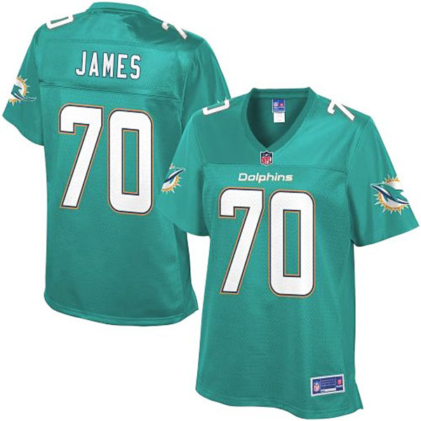 Pro Line Womens Miami Dolphins #70 Ja'Wuan James Team Color Jersey