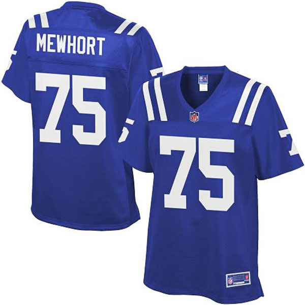 Pro Line Womens Indianapolis Colts #75 Jack Mewhort Team Color Jersey