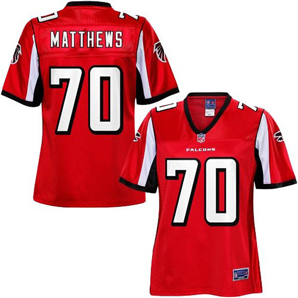 Pro Line Women's Atlanta Falcons #70 Jake Matthews Team Color Jersey