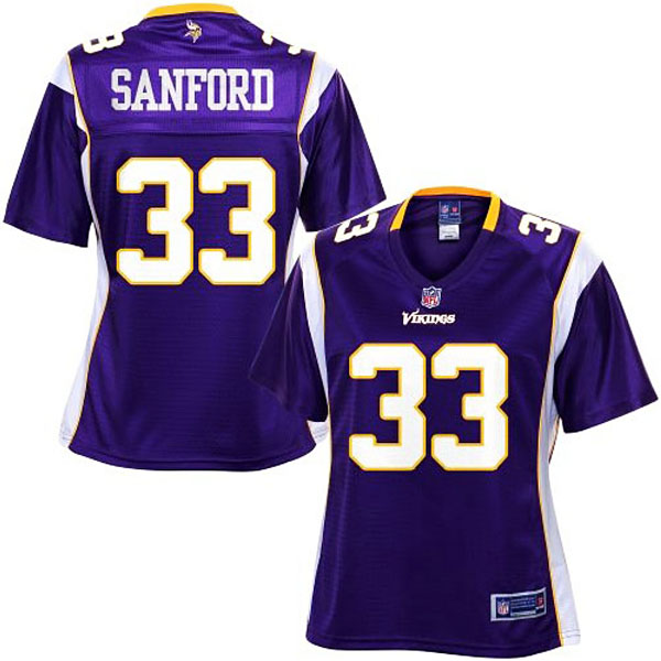 Pro Line Women's Minnesota Vikings #33 Jamarca Sanford Team Color Jersey