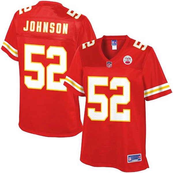 Pro Line Womens Kansas City Chiefs #52 James-Michael Johnson Team Color Jersey