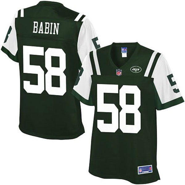 Pro Line Womens New York Jets #58 Jason Babin Team Color Jersey