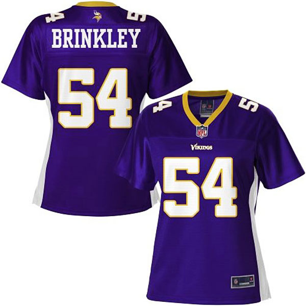 Pro Line Women's Minnesota Vikings #54 Jasper Brinkley Team Color Jersey