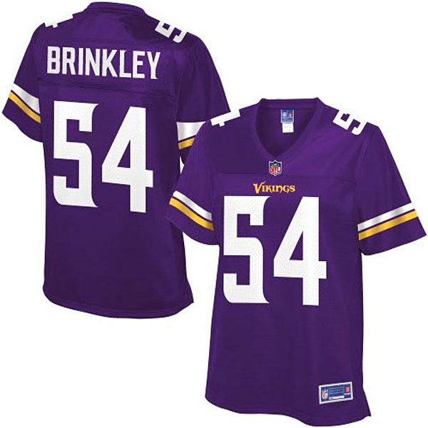 Pro Line Women's Minnesota Vikings #54 Jasper Brinkley Team Color Jersey