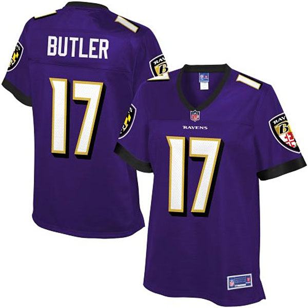 Pro Line Womens Baltimore Ravens #17 Jeremy Butler Team Color Jersey