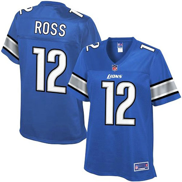 Pro Line Women's Detroit Lions #12 Jeremy Ross Team Color Jersey