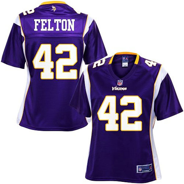 Pro Line Women's Minnesota Vikings #42 Jerome Felton Team Color Jersey