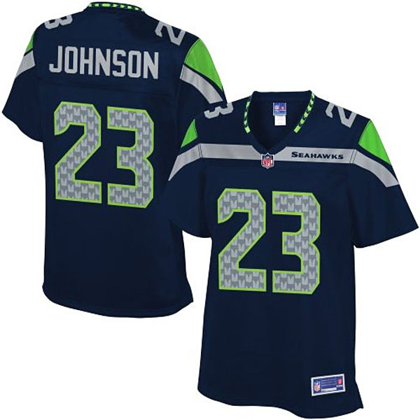 Pro Line Womens Seattle Seahawks #23 Jeron Johnson Team Color Jersey