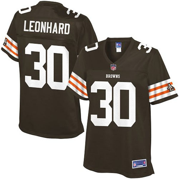 Pro Line Womens Cleveland Browns #30 Jim Leonhard Team Color Jersey