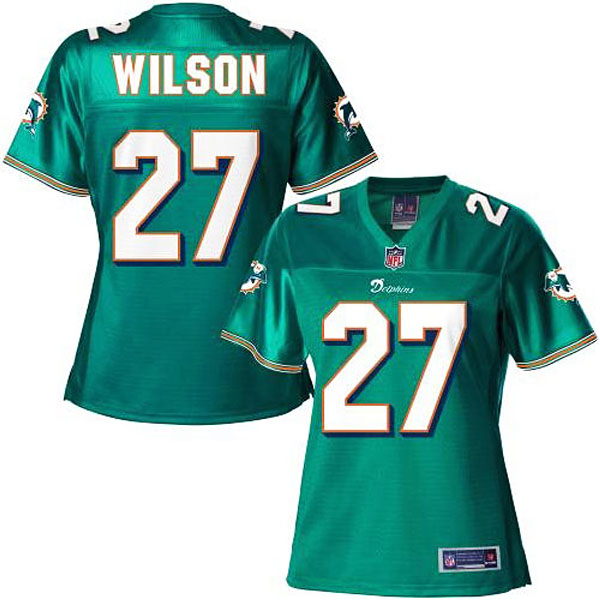 Pro Line Women's Miami Dolphins #27 Jimmy Wilson Team Color Jersey